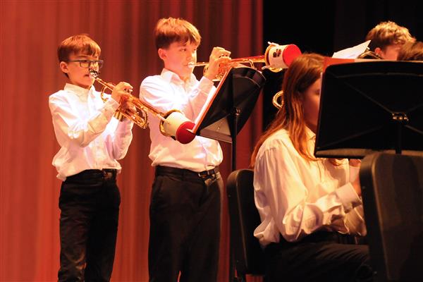Students performing at the 2023-2024 All County Jazz Concert
